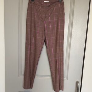 Milly Plaid Trousers with Purple Highlights
